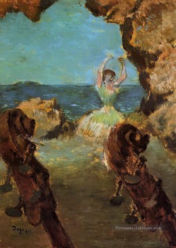 danseur sur la scène 1 Edgar Degas Peinture à l'huile